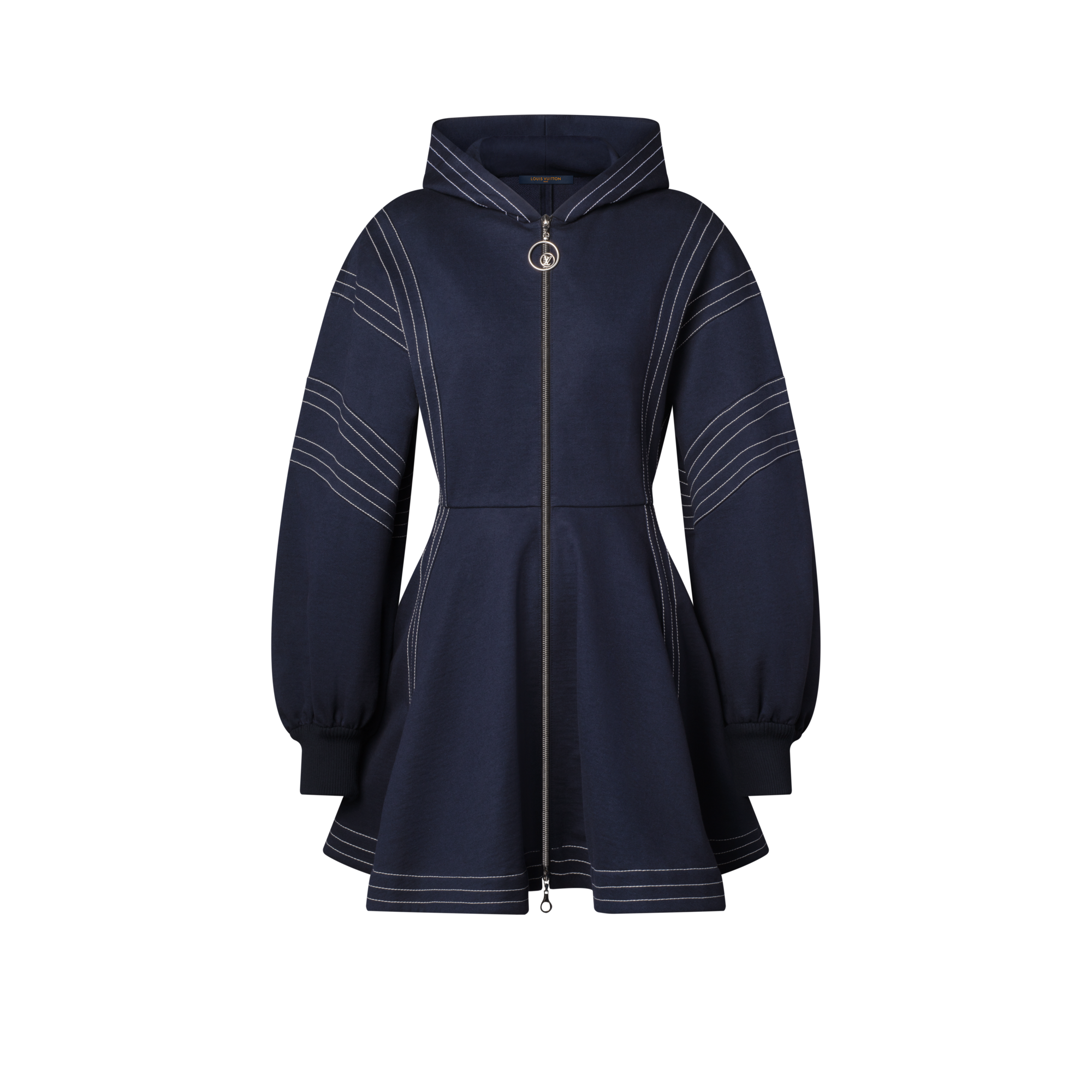 Louis Vuitton ネイビー ロゴプリント シャツドレス 中古・古着通販